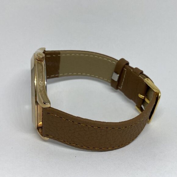 Michael Kors Runway MK3197 Unisex Brown Leather Analog Dial Quartz Watch EY315 - Picture 9 of 12
